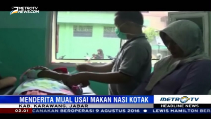 Makan Nasi Kotak, Puluhan Warga di Karawang Keracunan