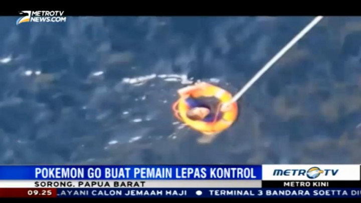 Seorang Pemuda Jatuh ke Laut Saat Asyik Bermain Pokemon Go