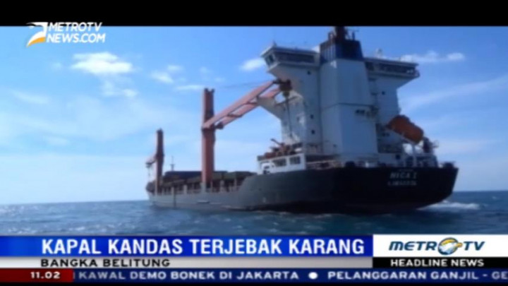 Kapal Asal Autralia Kandas di Laut Bangka Belitung