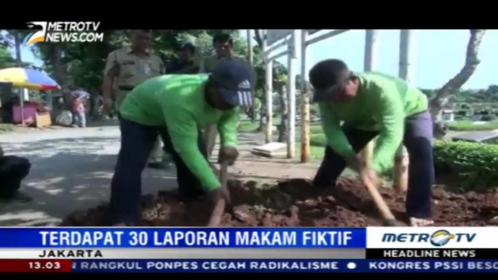 16 Makam Fiktif di TPU Tanah Kusir Dibongkar