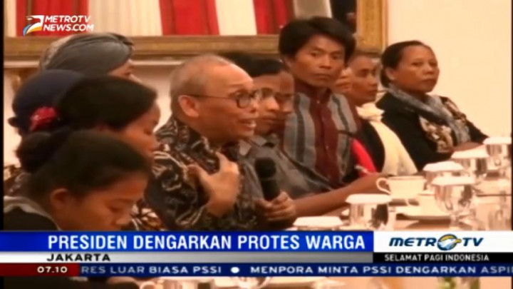 Jokowi Dengarkan Keluhan Warga Kendeng Soal Pabrik Semen