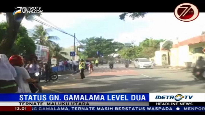 Sejumlah Sekolah Diliburkan Akibat Erupsi Gunung Gamalama