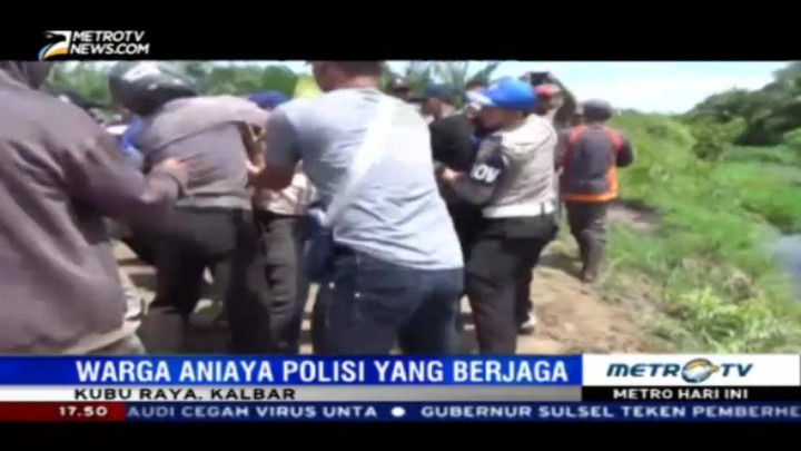 Ratusan Warga di Kuburaya Terlibat Bentrok dengan Polisi