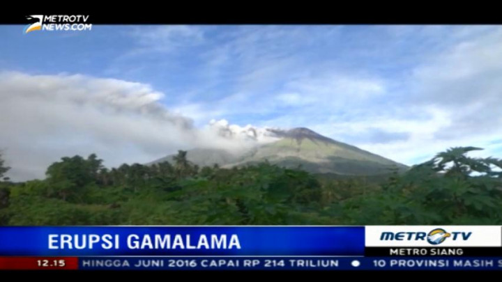 Sejumlah Wilayah Terkena Abu Vulkanik Gunung Gamalama