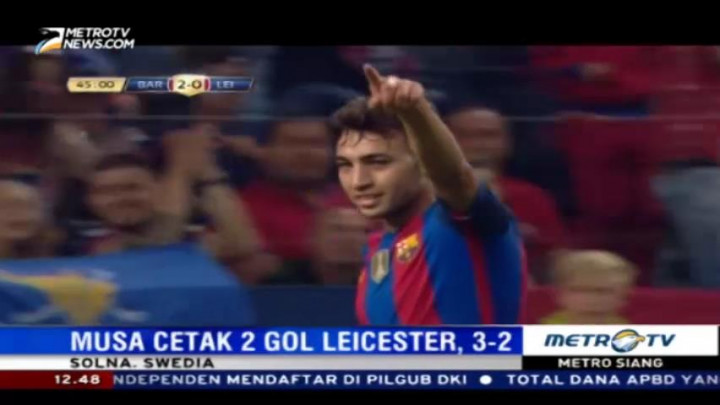 Enam Gol Tercipta, Barcelona Kalahkan Leicester