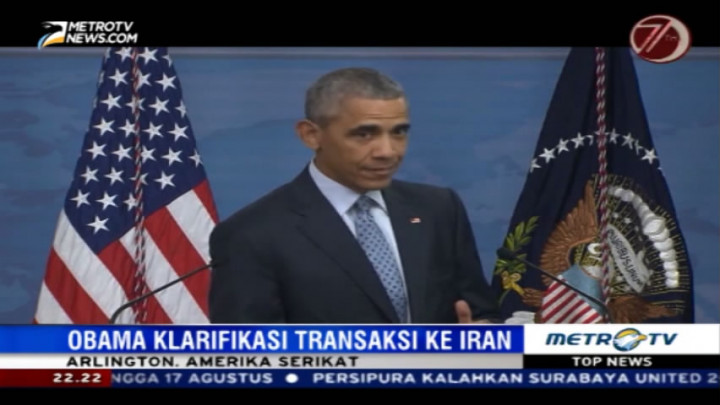 Obama Klarifikasi Soal Aliran Dana ke Iran