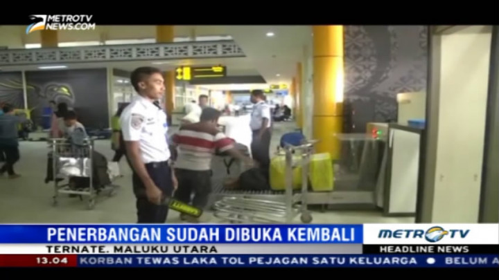Aktivitas Bandara Sultan Babullah Kembali Normal