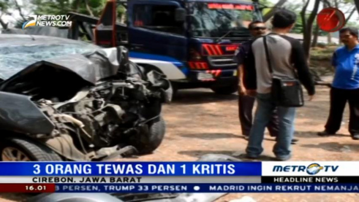 Minibus Tabrak Pembatas Tol Pejagan, 3 Orang Tewas