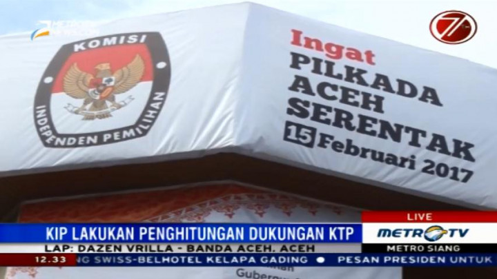 KIP Aceh Masih Hitung Dukungan KTP Calon Independen