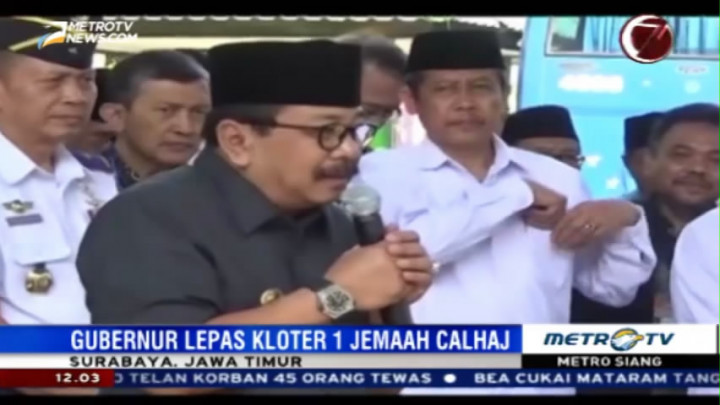 Pakde Karwo Lepas Kloter Pertama Calhaj Embarkasi Surabaya