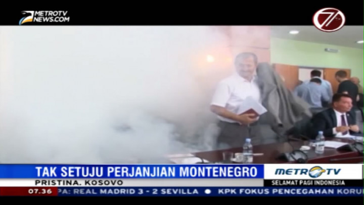 Rapat Parlemen di Kosovo Diganggu Gas Air Mata