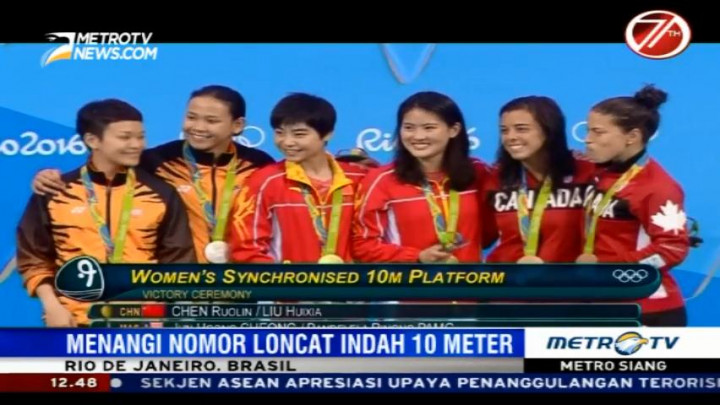 Ruolin-Huixia Memenangi Nomor Loncat Indah 10 Meter