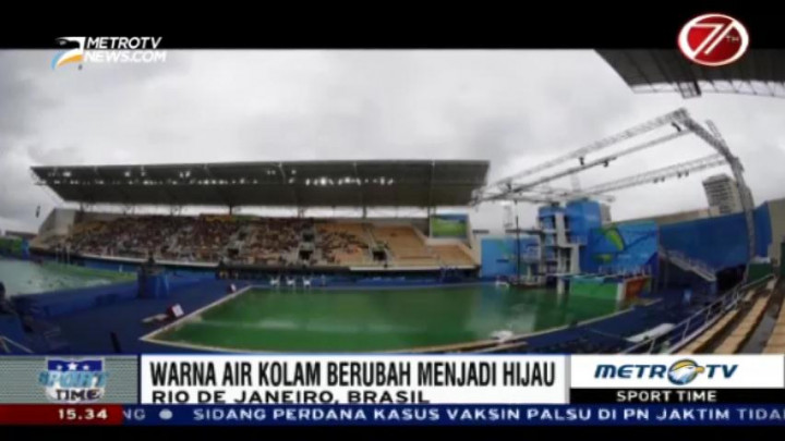 Air Kolam Maria Lenk Berubah Menjadi Hijau