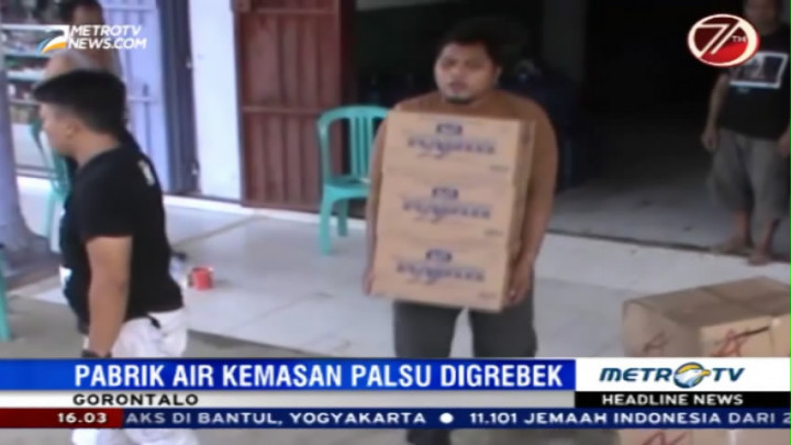 Polda Gorontalo Gerebek Pabrik Air Kemasan Ilegal
