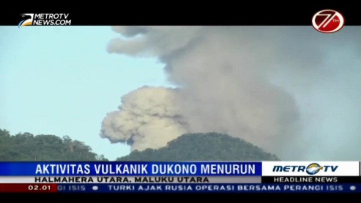 Aktivitas Vulkanik Gunung Dukono Menurun