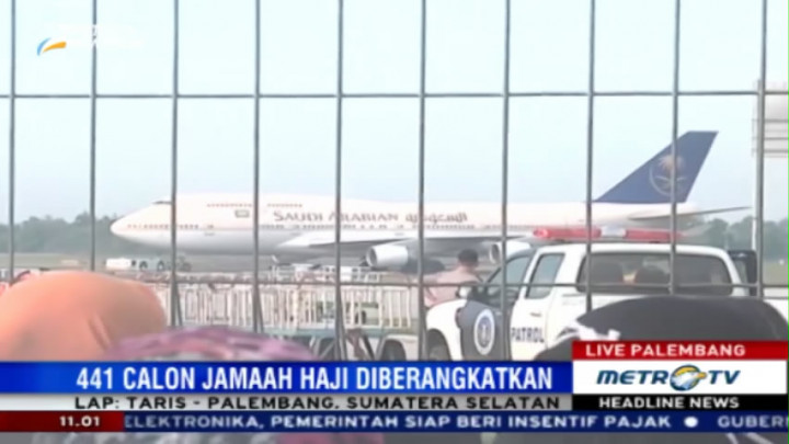 441 Calhaj Kloter III Embarkasi Palembang Diberangkatkan