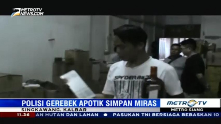 Polda Kalbar Gerebek Gudang Miras Berkedok Apotek