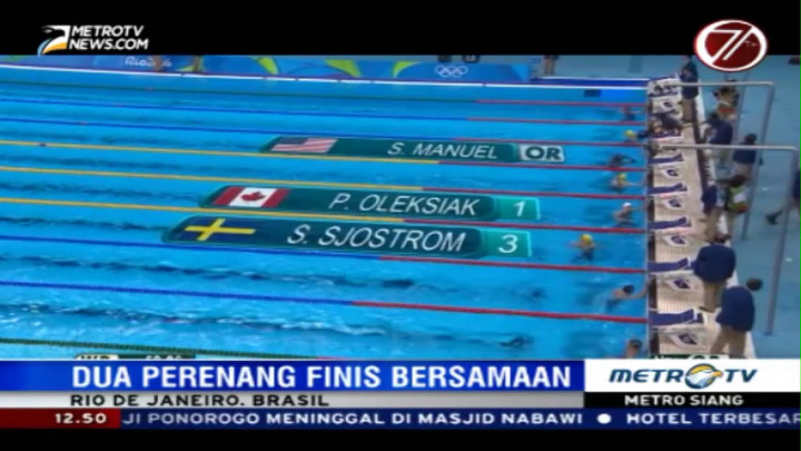 Finis Bersamaan, Perenang Kanada dan AS Berbagi Medali Emas