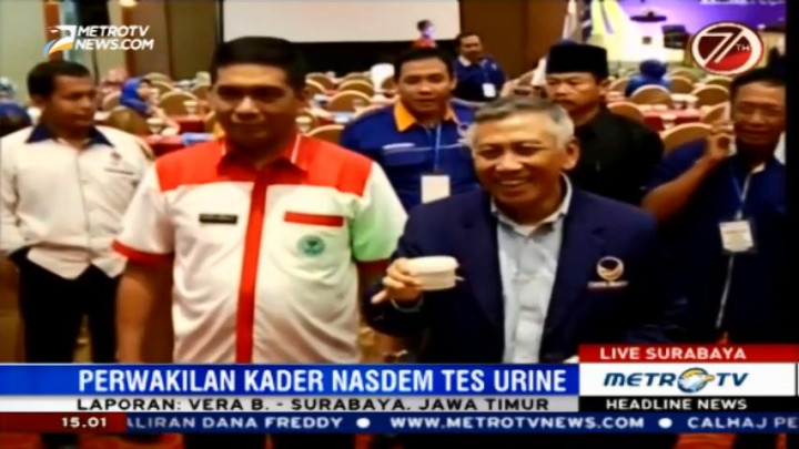 Perwakilan Kader NasDem Jatim Jalani Tes Urine