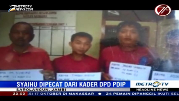 Terjerat Sabu, Ketua DPRD Sarolangun Dipecat