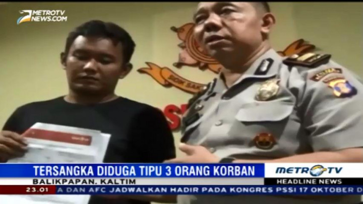Polres Balikpapan Tangkap Pemalsu Tiket Pesawat