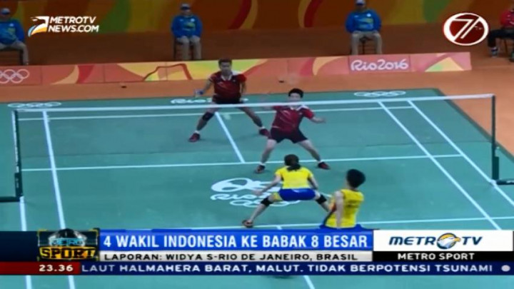 4 Wakil Bulu Tangkis Indonesia Lolos ke Babak Perempat Final