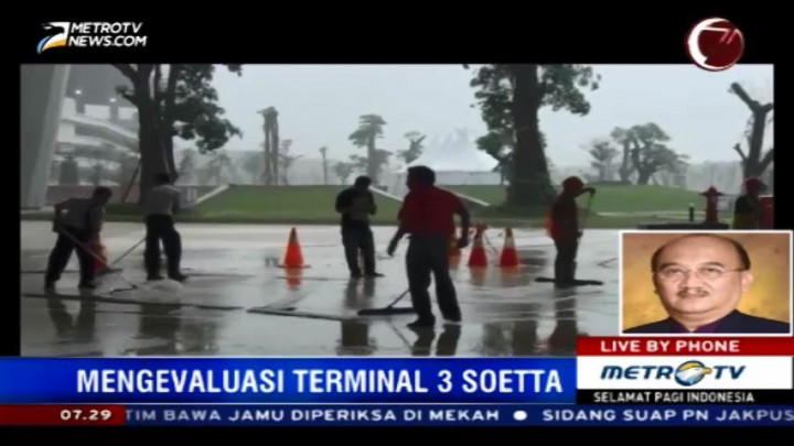 Hari Ini Pihak Bandara Soetta Lakukan Perbaikan Saluran Air