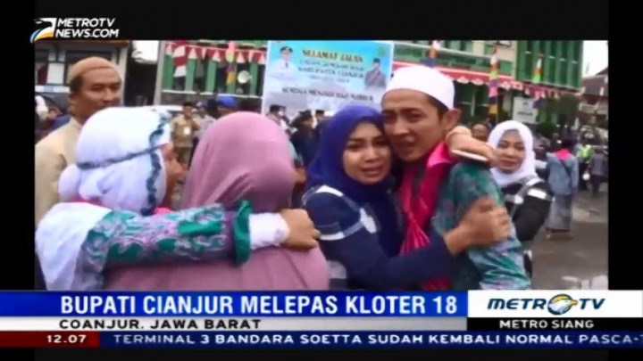 Bupati Cianjur Melepas Jemaah Calhaj Kloter 18