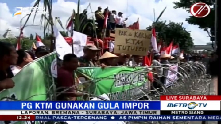 Petani Tebu Jatim Tuntut Pabrik Gula KTM Ditutup