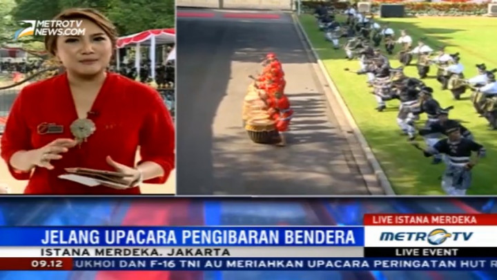 Jelang Upacara Pengibaran Bendera di Istana Merdeka