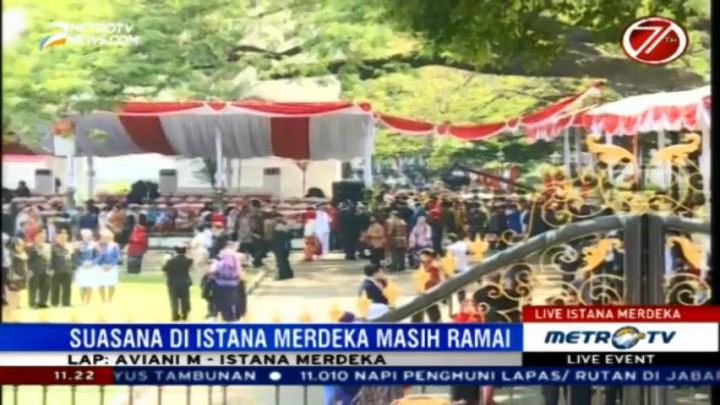 Istana Masih Ramai Usai Upacara Pengibaran Bendera