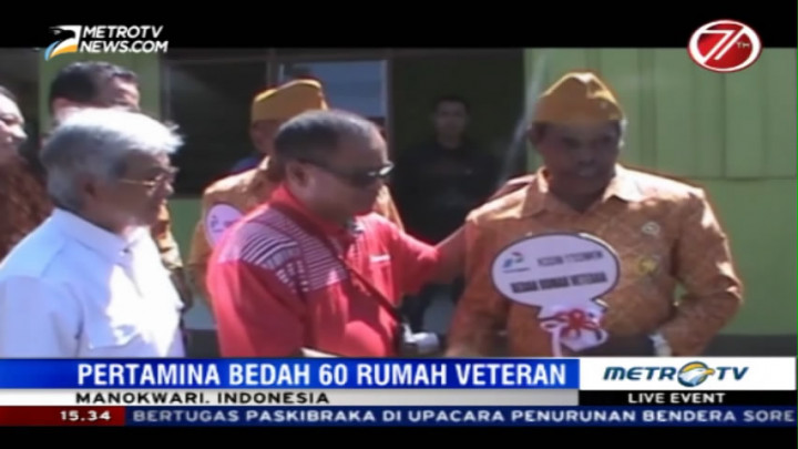 Pertamina Bedah Rumah Veteran di Papua Barat