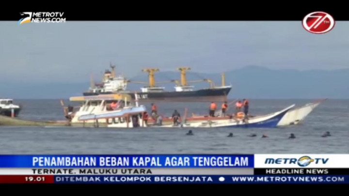 Polda Malut Tenggelamkan Tiga Kapal Pencuri Ikan