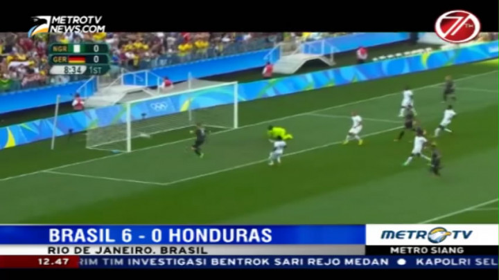 Bungkam Honduras 6-0, Brasil Melenggang ke Final Olimpiade