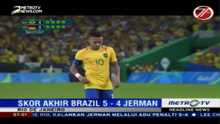 Brasil Raih Emas Cabang Sepak Bola