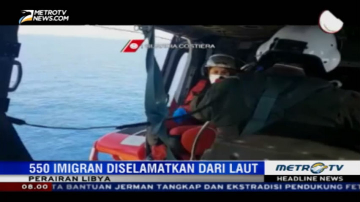 Penjaga Pantai Italia Selamatkan 550 Imigran di Perairan Libya