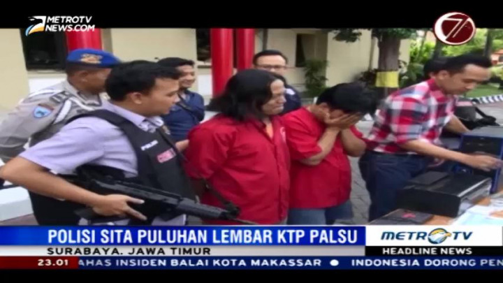 Polrestabes Surabaya Bongkar Sindikat Pembuatan KTP Palsu