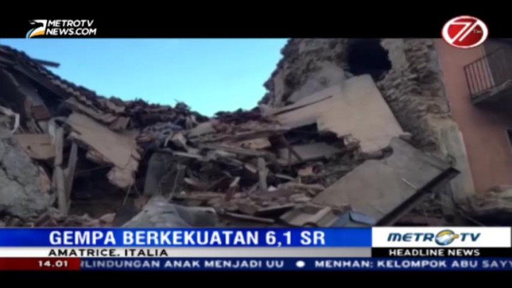 Korban Tewas Gempa di Italia Terus Bertambah