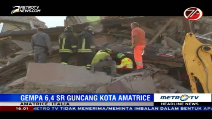 Gempa 6,2 SR Guncang Italia, 23 Orang Tewas