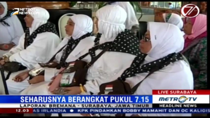 445 Calhaj Asal Surabaya Tertunda Akibat Kerusakan Pesawat