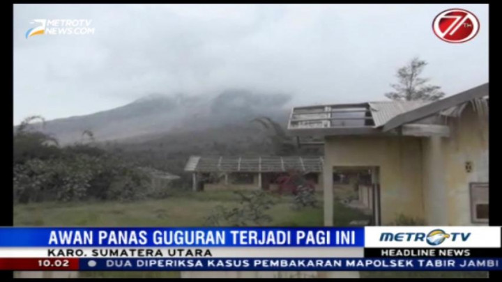 Awan Panas Guguran Sinabung Terjadi Pagi Ini