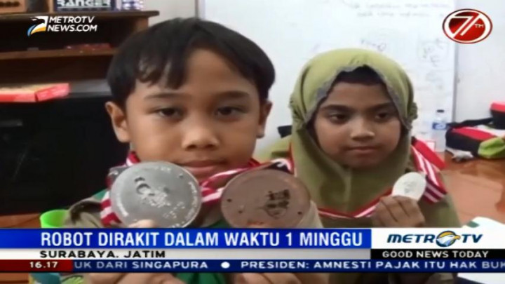Siswa SD di Surabaya  Menangkan Kompetisi Robot Internasional