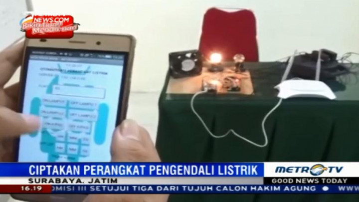 Mahasiswa Surabaya Ciptakan Perangkat Pengendali Listrik Berbasis Android