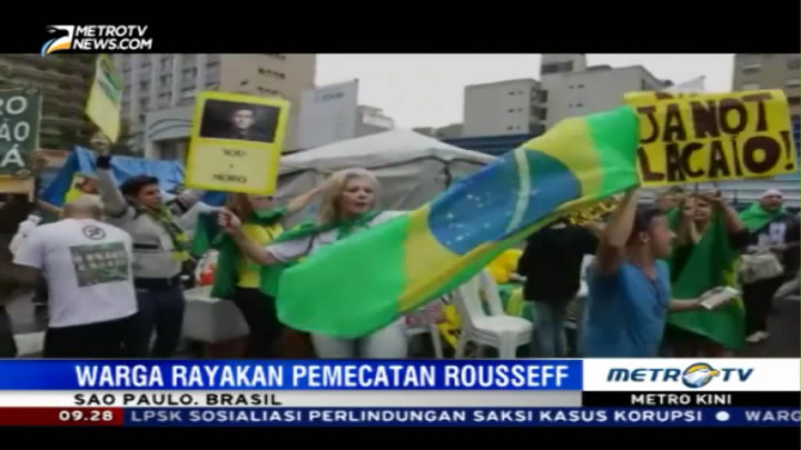 Warga Brasil Rayakan Pemecatan Dilma Rousseff