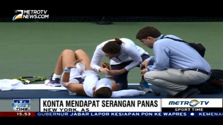 Petenis Johana Konta Kolaps di Tengah Laga AS Terbuka 2016