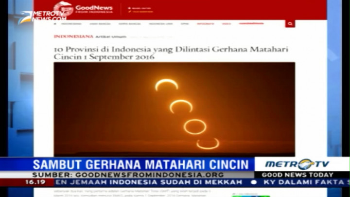 Siap-siap, Sore Ini 10 Provinsi di Indonesia akan Dilintasi Gerhana Matahari Cincin