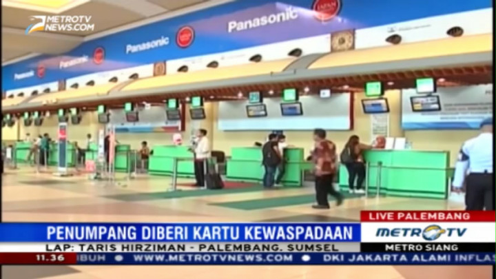 Pemeriksaan Kesehatan Penumpang di Bandara Palembang Diperketat
