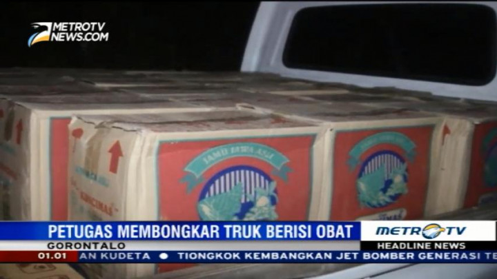 Aparat Gabungan Bongkar Gudang Obat Ilegal di Gorontalo