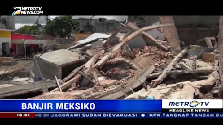 Tiga Orang Tewas Akibat Banjir di Meksiko