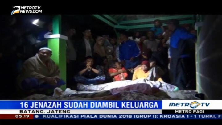 16 Jenazah Korban Kecelakaan di Batang Diambil Keluarga